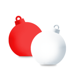 Shining ball Weiß und Rot 